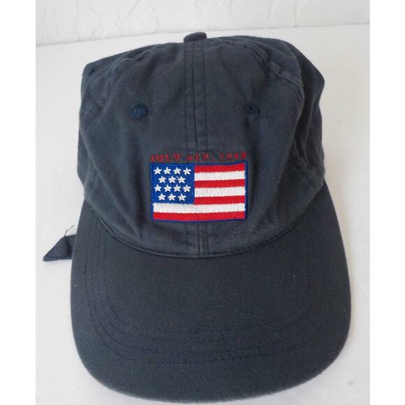 Y2K Millennium 2000 Blue Dad Hat Baseball Cap American Flag July 4th 1999 Cotton - Picture 1 of 11